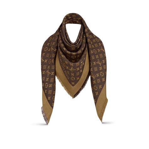 louis vuitton denim monogram shawl pearl grey|louis vuitton brown monogram scarf.